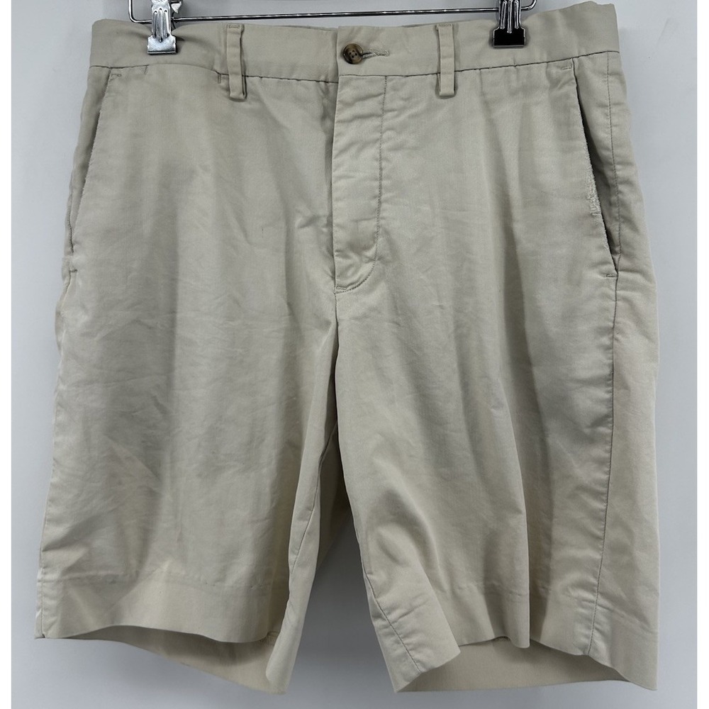 Polo Ralph Lauren Stretch Classic Fit Flat Front Shorts Tan Men's Size 30